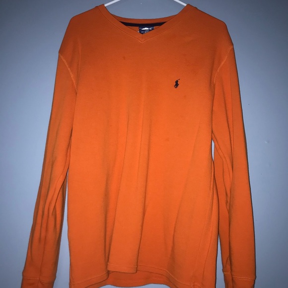 Polo by Ralph Lauren Orange Thermal Size Large - Picture 1 of 4